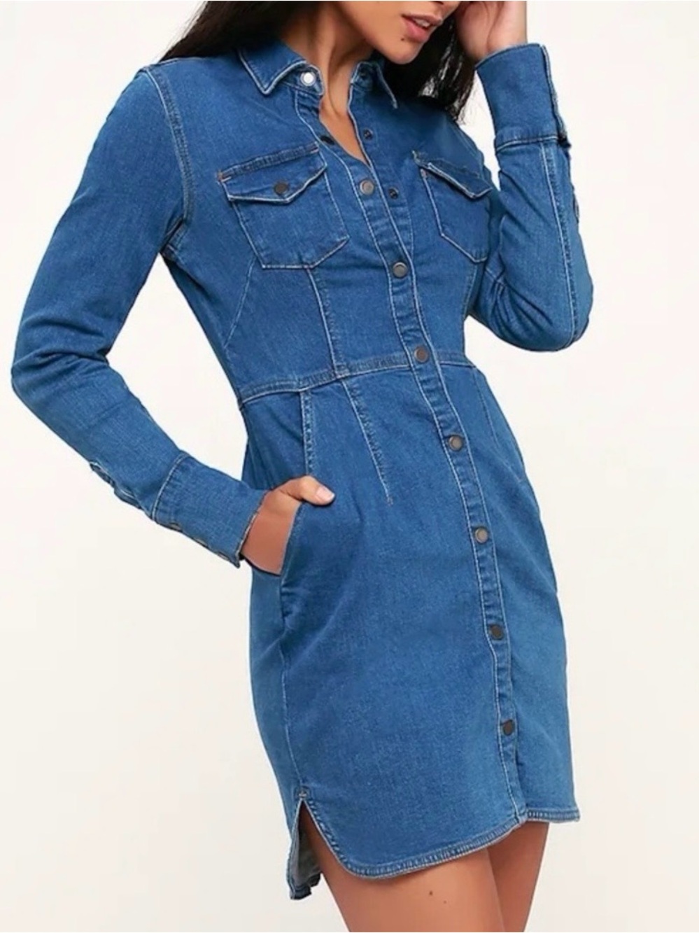 FREE PEOPLE | Dynamite Denim Shirt dress shirtdress